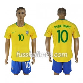 Fußballtrikots Brasilien Ronaldinho 10 Heim Trikotsatz WM 2018